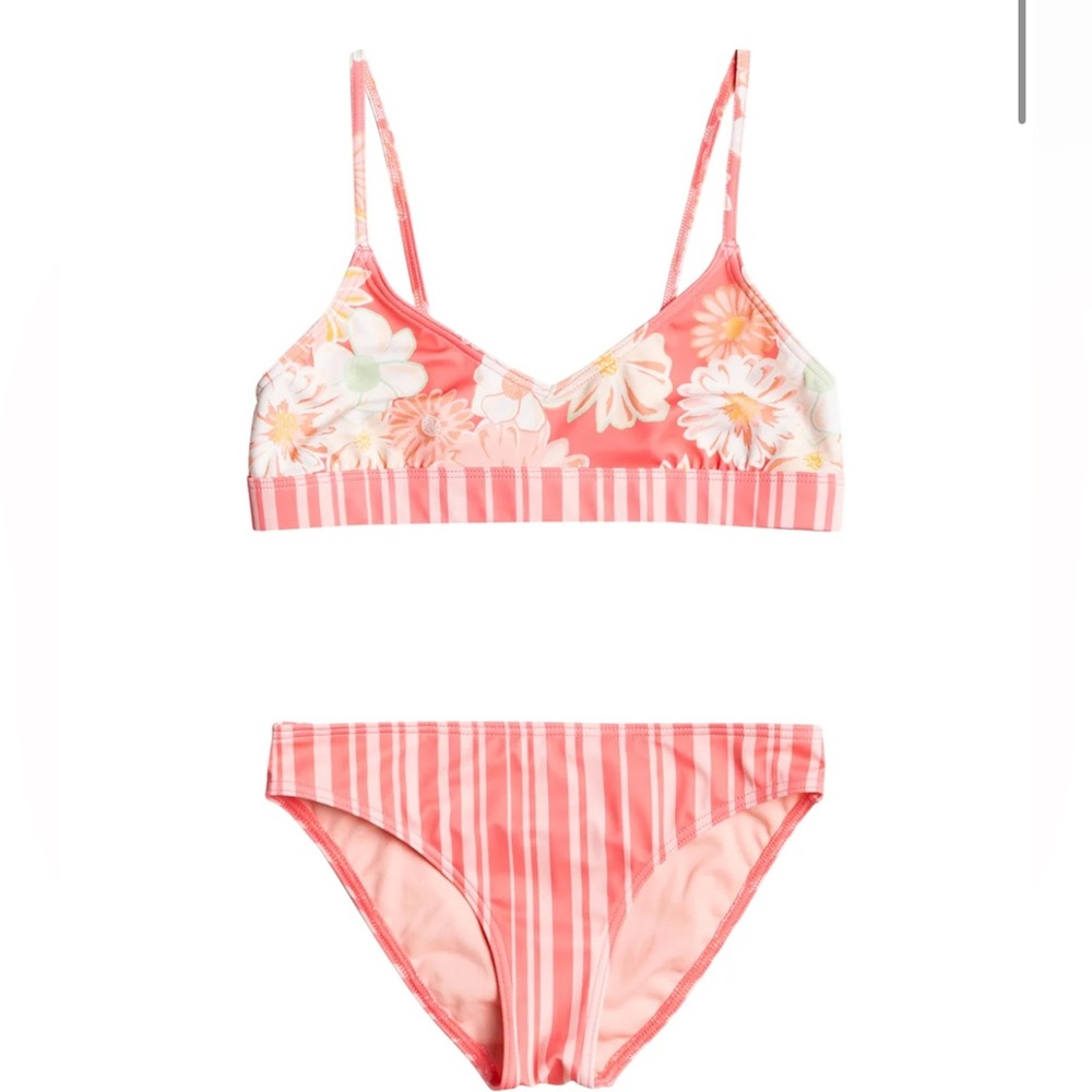 Excellent condition Roxy girls two piece swimsuit size twelve